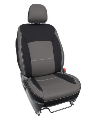 Subaru Outback Seat Covers - Front - PRP Seats - Vinyl, UV and Water Resistant - Black and Gray - `15-`20 Subaru Outback Seat Covers - Front - PRP Seats - Vinyl, UV and Water Resistant - Black and Gray - `15-`20
